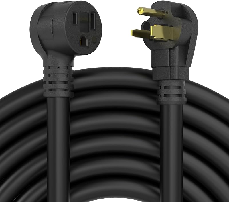 Cable extensión soldador 50 ft 250V 6AWG NEMA 6-50P a 6-50R