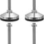 Niveladores muebles M12 acero carbono 3.2pulg 4pzas