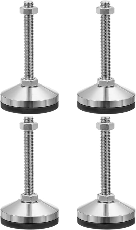 Niveladores muebles M12 acero carbono 3.2pulg 4pzas