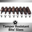 Set 8 Puntas Destornillador Torx TS8-TS40 1pulg