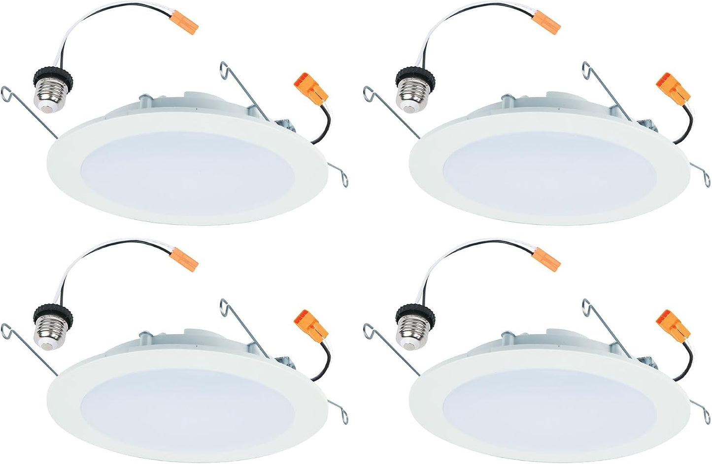 4 Luces LED empotrables 6pulg regulable interiores