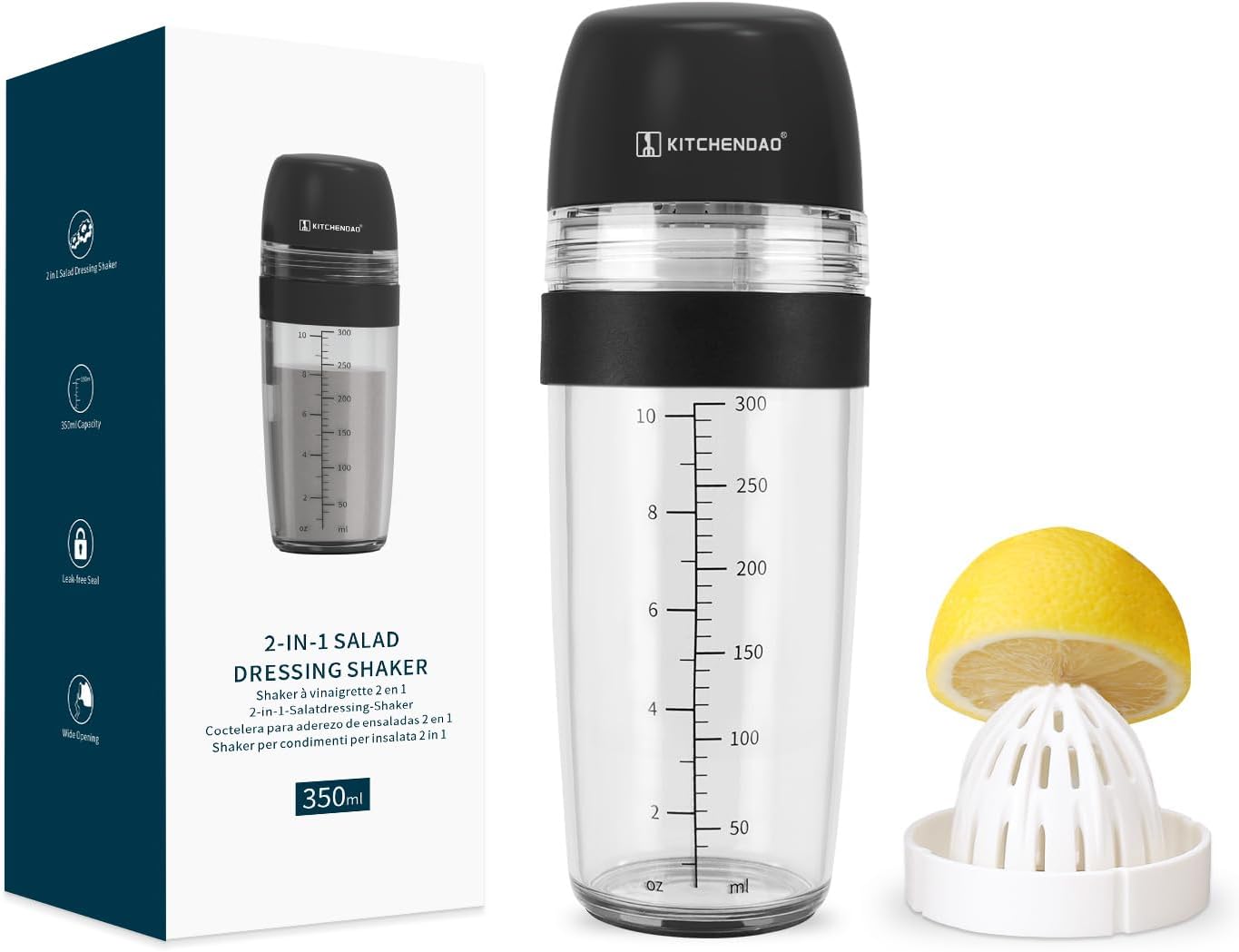 Recipiente aderezo 2en1 exprimidor boquilla dispensador BPA libre