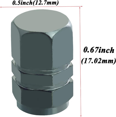 Tapón válvula neumático hexagonal para coche camión gris