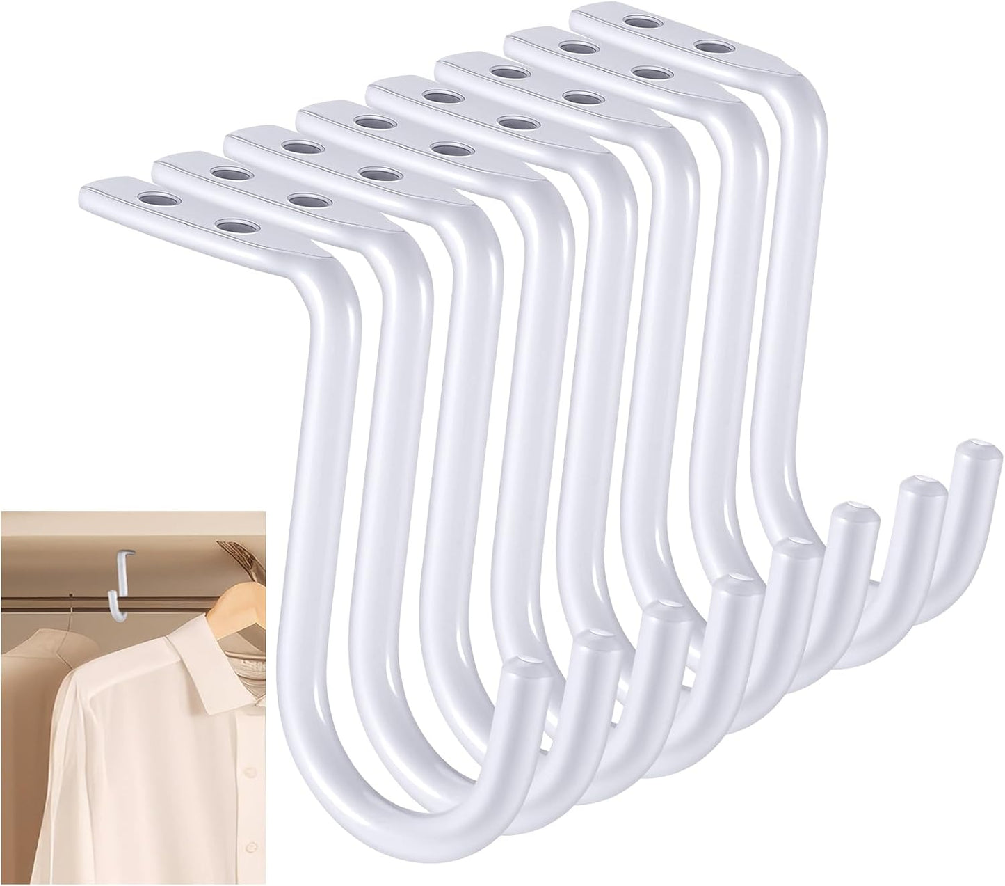 Soporte barra armario 1" metal resistente para pared
