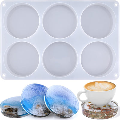 Moldes resina 6 cavidades para posavasos redondos