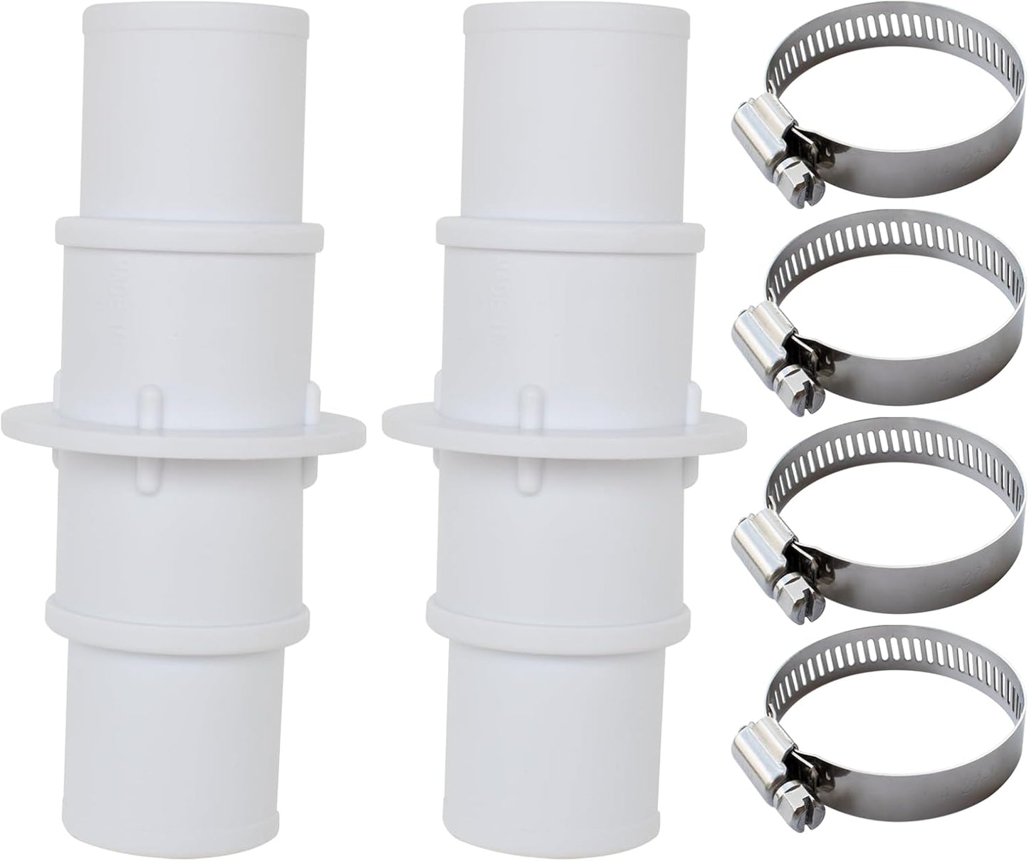 Adaptador manguera piscina 1-1/4 a 1-1/2 pulg plástico