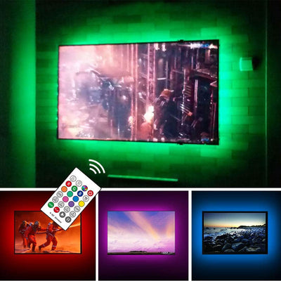 Tira luces LED TV 85-95pulg USB cubierta RF decoración