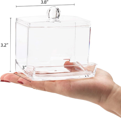 Dispensador Qtip 10oz organiz. baño transparente