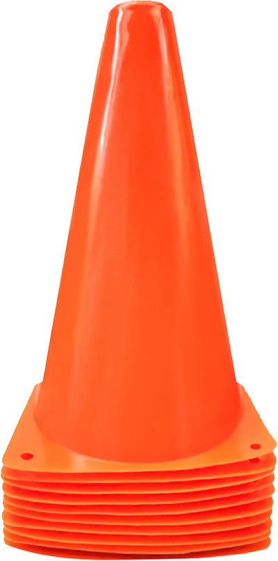 Cono plástico 9pulg deporte seguridad juego 10