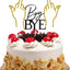 Decoración tarta divorcio purpurina negra y dorada