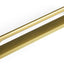 2 Tiradores Gabinete Oro Cepillado Placa Larga 7.6"