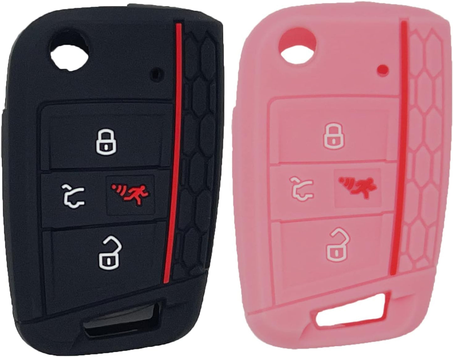 Funda silicona llavero auto 4 botones VW Golf Tiguan