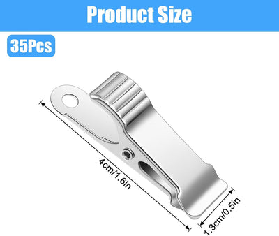 35 Pzas Pinzas Metal Acero Inox para Oficina y Hornear