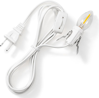 Cable C7 6ft con bombilla LED E12 enchufe interruptor