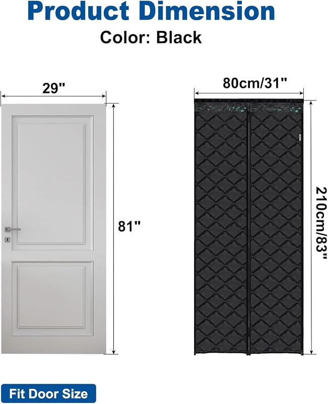 Cortina magnética puerta térmica 29x81" tela Oxford