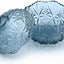Tarro cristal en relieve para galletas y joyas azul gris