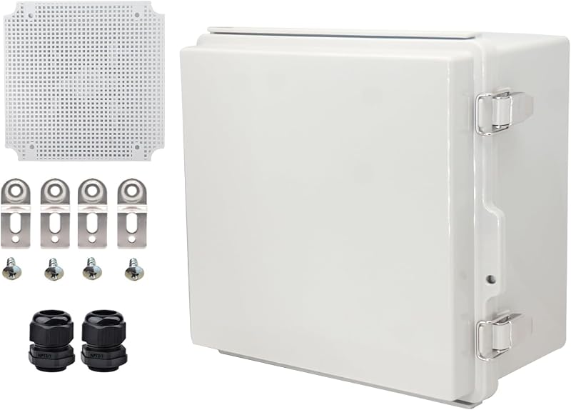 Caja eléctrica IP67 acero inox cubierta gris