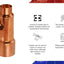 5 Pzas Reductores Cobre con Extremos Sudor 1-1/2x1x1-1/4