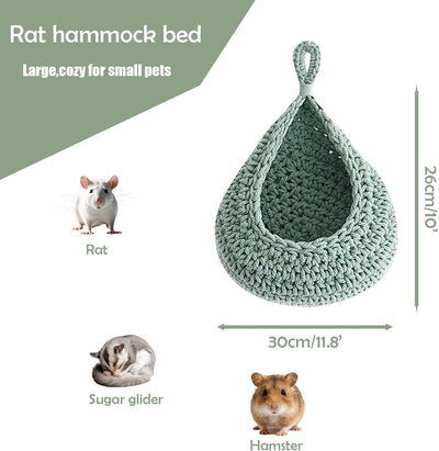 Hamaca para ratas nido suave lavable verde