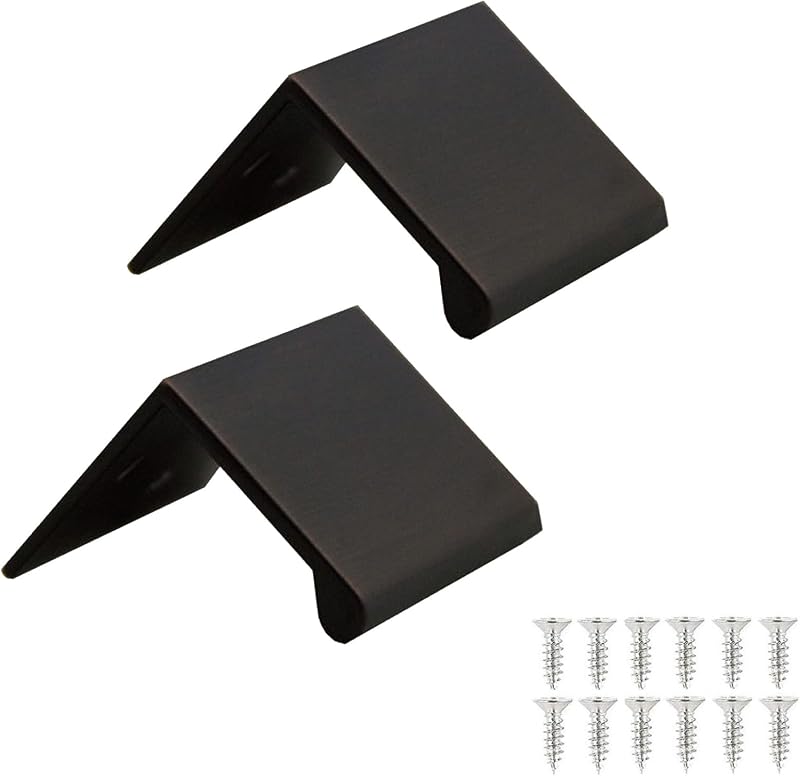 Tiradores borde dedo aluminio 2" pack 10 negro mate