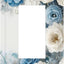 Cubiertas enchufes decorativas 1 gang rosa azul flores blancas