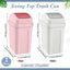 2 Cubos Basura Plástico 1.8gal Tapa Basculante Rosa