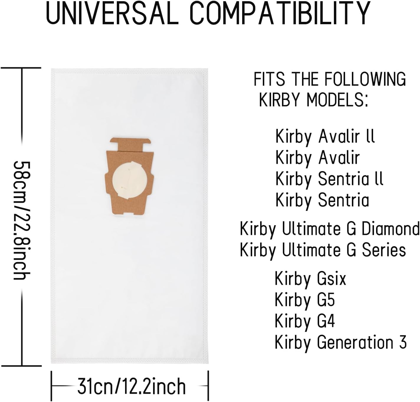 Bolsas vacío compatibles Kirby Avalir/Sentria HEPA