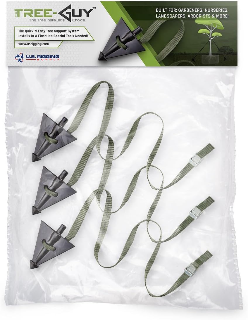 Kit anclaje árboles 3 pack con correa 12ft y estacas