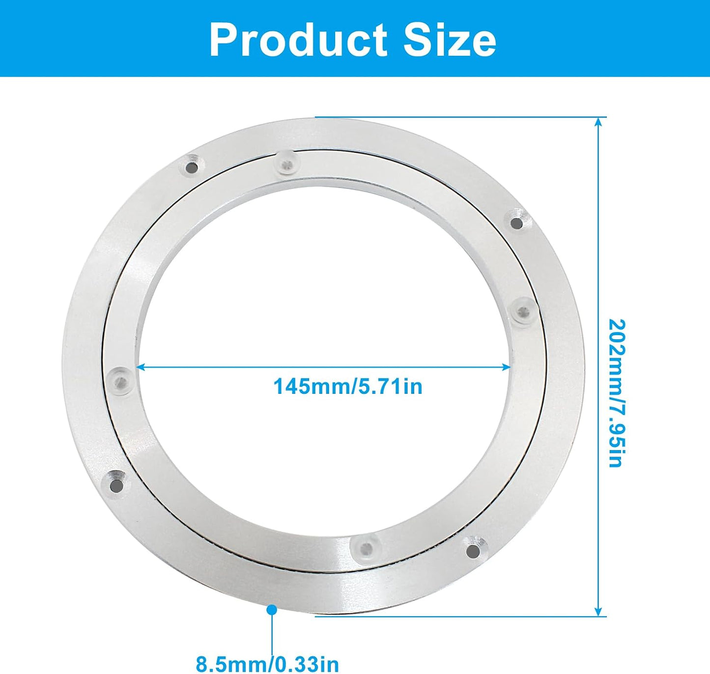 Rodamiento giratorio silencioso para base cocina 8pulg