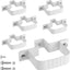6 Pzas Correas Bajante 2x3 y Soportes Pared Blancos