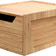 Cajón alto bambú apilable cocina oficina baño 12x9x6.25"