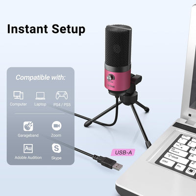 Micrófono condensador USB para podcast portátil K669