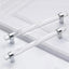 Tiradores cajón vidrio cromados 6.3" transparentes pack 5