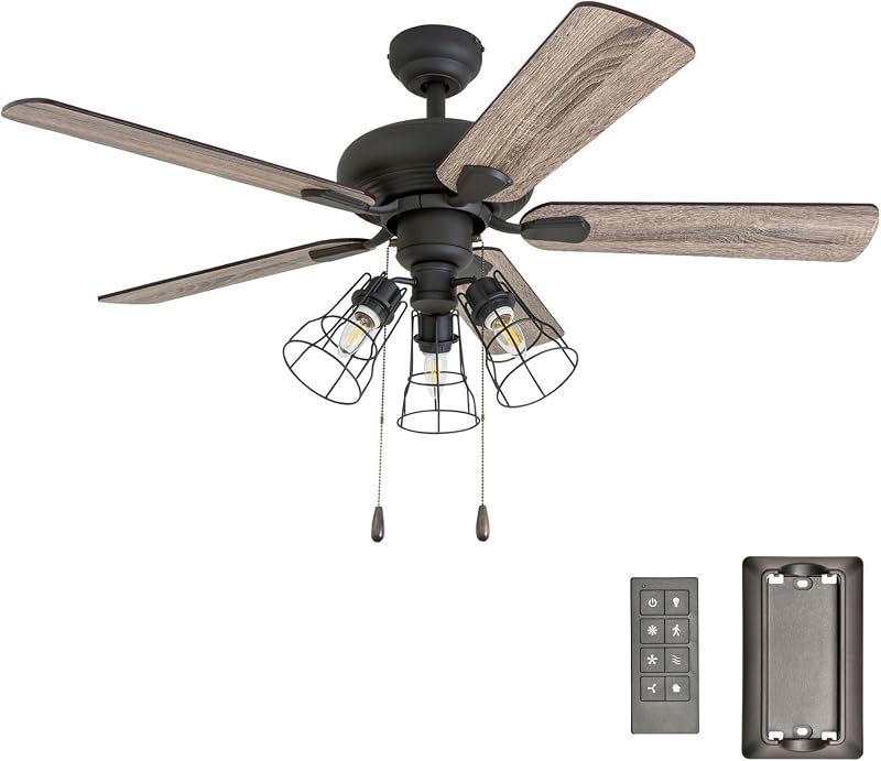 Ventilador techo LED 42" estilo industrial