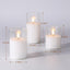 Velas sin llama acanalado transparente con control remoto set 3