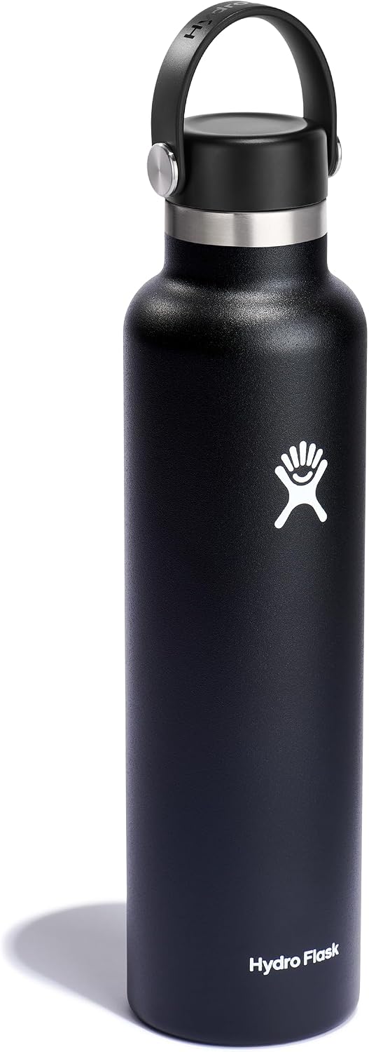Botella agua acero inox aislada 710ml color negro