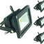 Lámpara LED inundación 12/24V impermeable negro 4uds