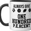Taza Cerámica Educación Física Negro/Blanco