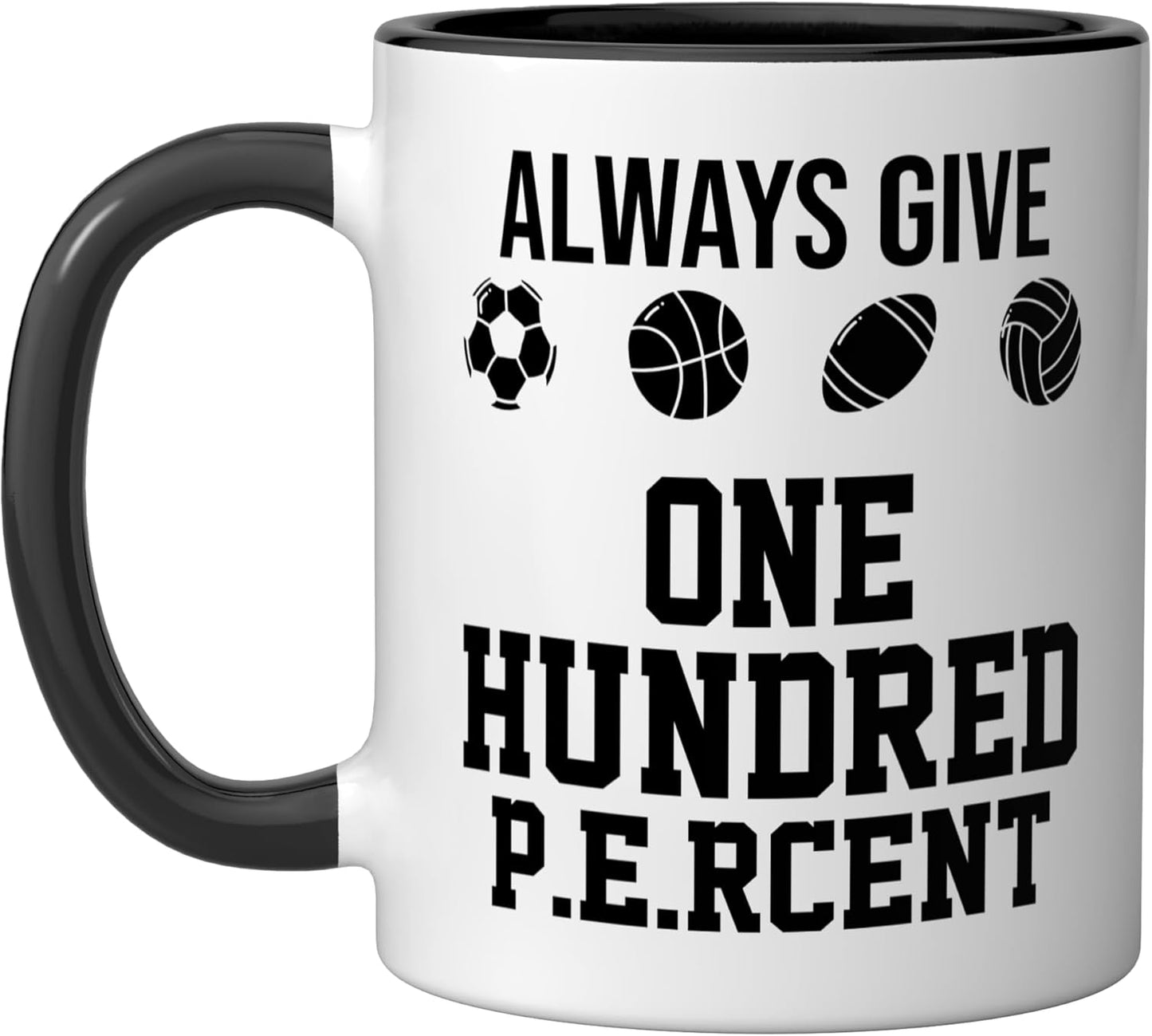 Taza Cerámica Educación Física Negro/Blanco