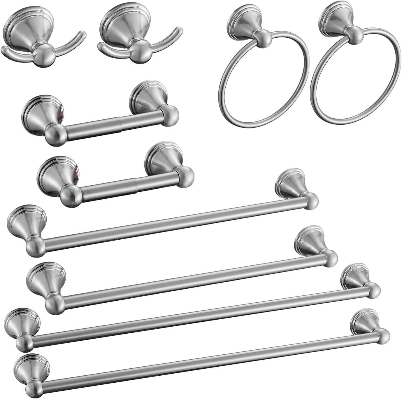 Set 5 Pzas Accesorios Baño Soporte Pared Negro Mate