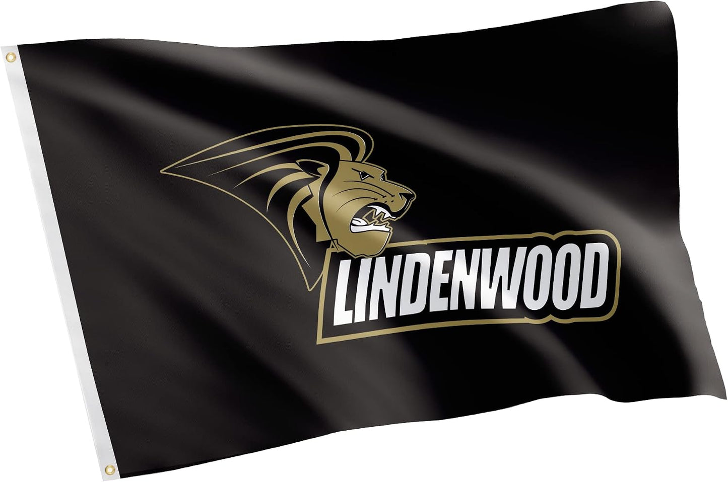 Bandera 3x5ft Lindenwood University tela poliéster duradera