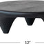 Soporte pedestal patas redondas madera mango acabado negro