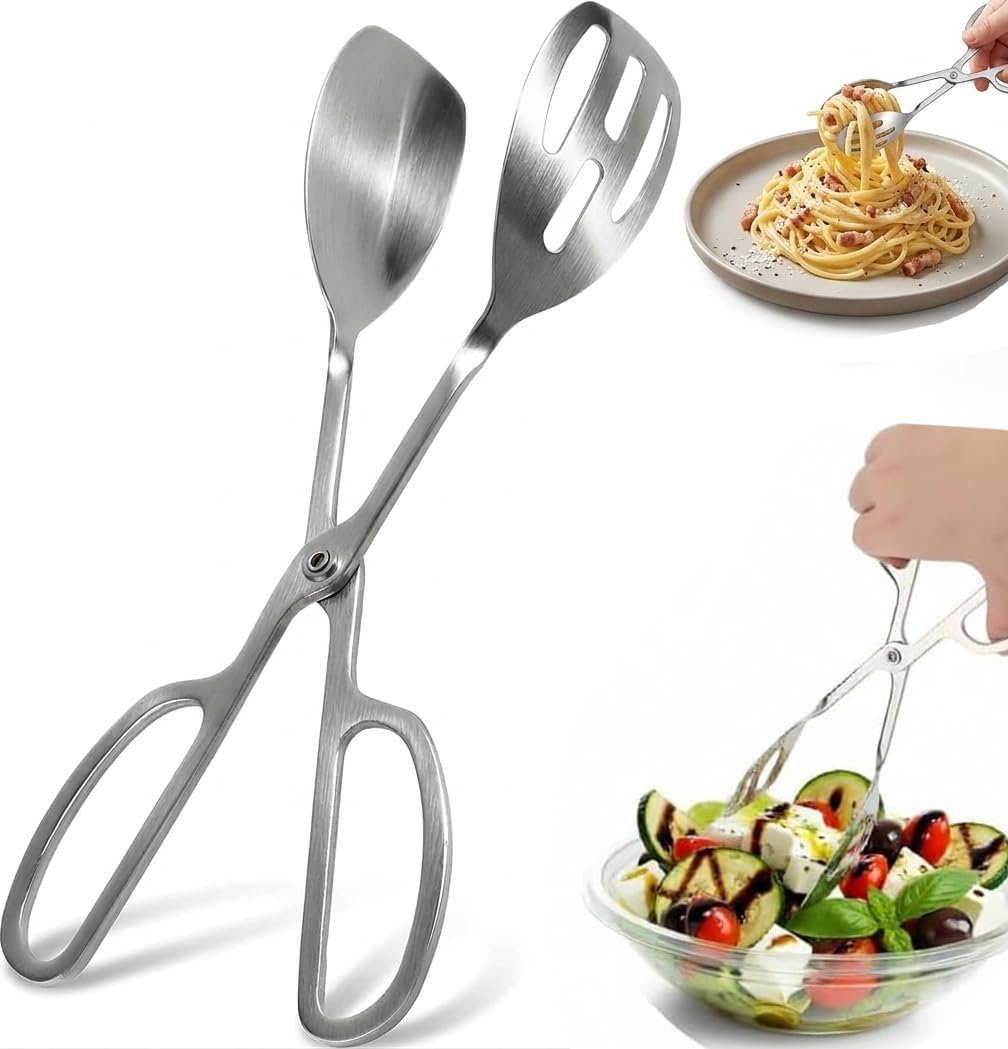 Pinzas ensalada 10pulg acero inox ergonómicas para servir