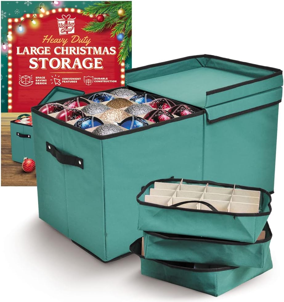Caja almacenamiento navideño 8 bandejas 128