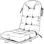 2 Pzas Cojines Silla Mecedora Exteriores 49x19pulg Naranja