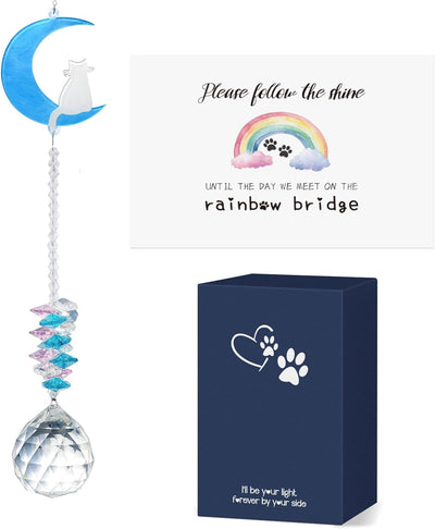 Suncatcher arco iris para mascotas recuerdo de perdida
