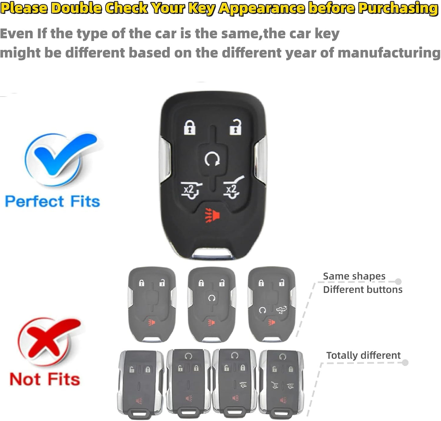 Funda llavero TPU Chevy Suburban Tahoe GMC Terrain