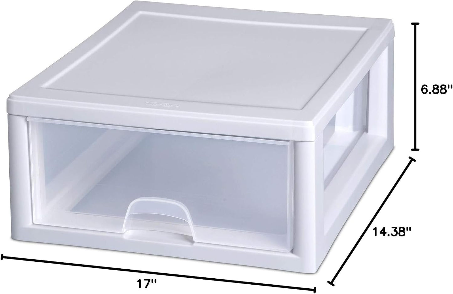Cajón apilable transparente 16qt