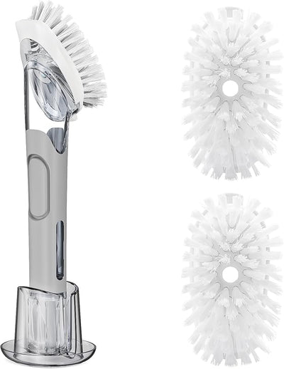 Juego repuesto cepillo platos con dispensador jabón 2 pzas