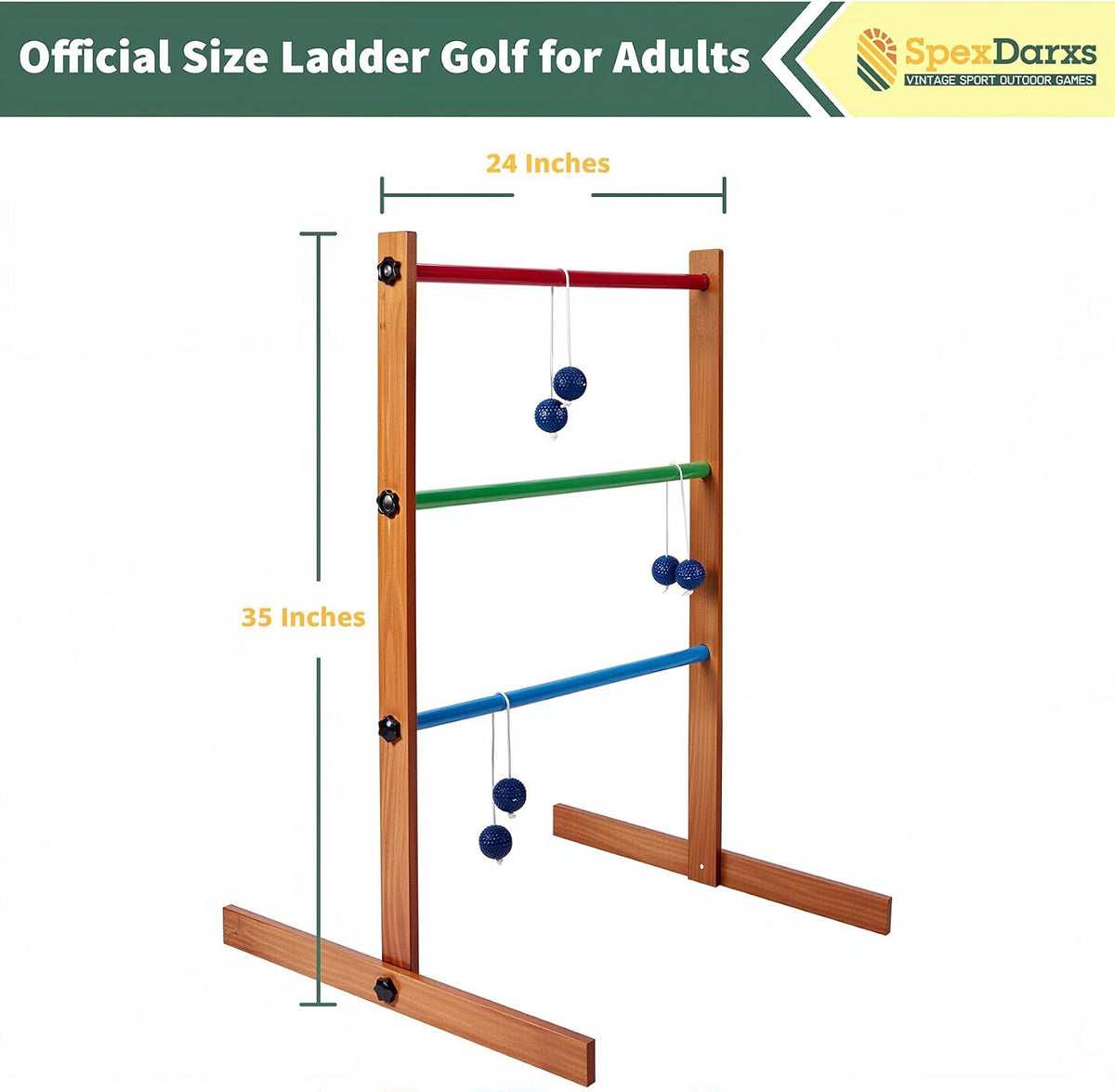 Set escalera golf madera 6 bolas bolsa transporte